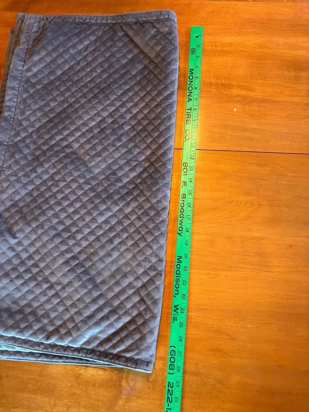 Pendleton Home Collection Quilted Velvet Weighted Blanket Gray Outer Cover